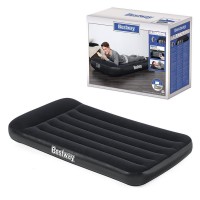 Надувная односпальная велюровая кровать-матрас со встроенным насосом Bestway (67556) Надувная односпальная велюровая кровать-матрас со встроенным насосом Bestway (67556)