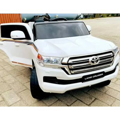Електромобіль дитячий ліцензійний Джип Toyota Land Cruiser білий (JJ2022EBLR-1)