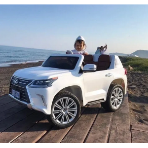 Электромобиль детский внедорожник джип 4WD с мягким сидением Лексус LX 570 (M 3906EBLR-1)
