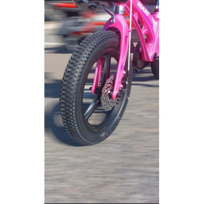 Велосипед детский магниевый для девочки на дисках 16 дюймов розовый (MARS NEW)