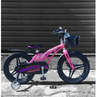 Велосипед детский магниевый для девочки на дисках 18 дюймов розовый (MARS NEW)