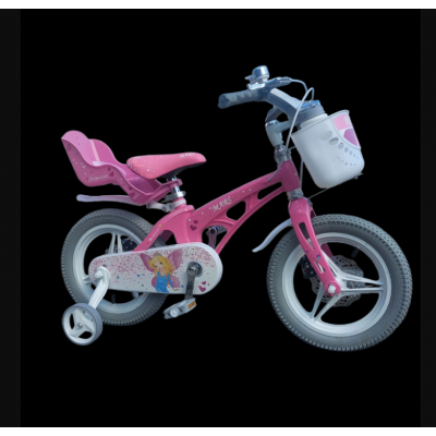 Велосипед детский магниевый 14 дюймов с сидением для куклы для девочки (Mars Princess)
