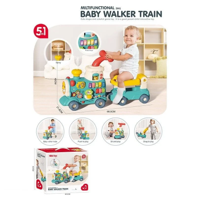 Ходунки детские каталка-толокар 5в1 (паровозик с парогенератором) (6064)