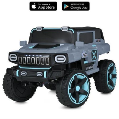 Электромобиль детский одноместный джип внедорожник с мягким сидением (M 5822EBLR-11(24V))