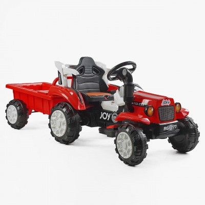 Электромобиль детский одноместный трактор с прицепом Joy (Т-81563)