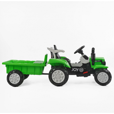 Электромобиль детский одноместный трактор с прицепом Joy (Т-23247)