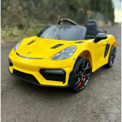 Электромобиль детский одноместный машина с мягким сидением Порше (M 6055EBLR-6)