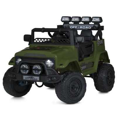 Электромобиль детский одноместный джип-внедорожник с мягким сидением (JJ2122EBLR-10)