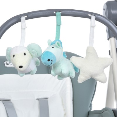 Детский пластиковый стульчик-качели для кормления 2в1 El Camino ME 1087-G SWAN Pale Green Детский пластиковый стульчик-качели для кормления 2в1 El Camino ME 1087-G SWAN Pale Green