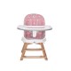 Дитячий класичний стільчик для годування 3в1 для дівчинки Lorelli Napoli Pink Bears Дитячий класичний стільчик для годування 3в1 для дівчинки Lorelli Napoli Pink Bears