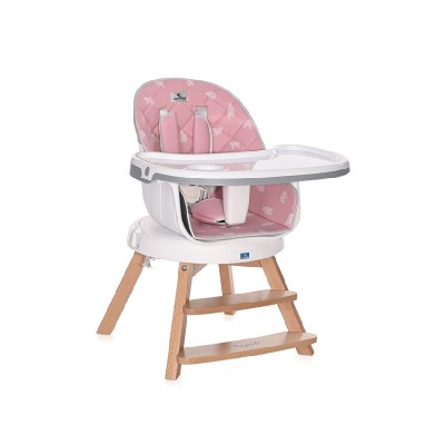 Дитячий класичний стільчик для годування 3в1 для дівчинки Lorelli Napoli Pink Bears Дитячий класичний стільчик для годування 3в1 для дівчинки Lorelli Napoli Pink Bears