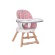 Дитячий класичний стільчик для годування 3в1 для дівчинки Lorelli Napoli Pink Bears Дитячий класичний стільчик для годування 3в1 для дівчинки Lorelli Napoli Pink Bears