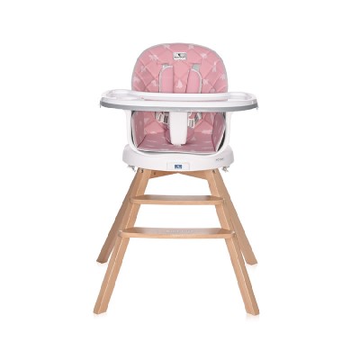 Дитячий класичний стільчик для годування 3в1 для дівчинки Lorelli Napoli Pink Bears Дитячий класичний стільчик для годування 3в1 для дівчинки Lorelli Napoli Pink Bears