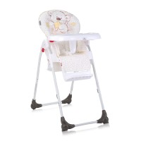 Детский классический пластиковый стульчик для кормления Lorelli Dulce White Teddy Bear