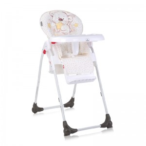 Детский классический пластиковый стульчик для кормления Lorelli Dulce White Teddy Bear