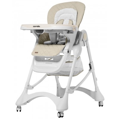 Дитячий класичний пластиковий стільчик для годування Carrello Caramel CRL-9501/3 Cream Beige