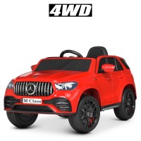 Дитячий одномісний електромобіль Машина Джип 4WD M 4781EBLR-3 Mercedes м'яке сидіння, MP3, USB, червоний