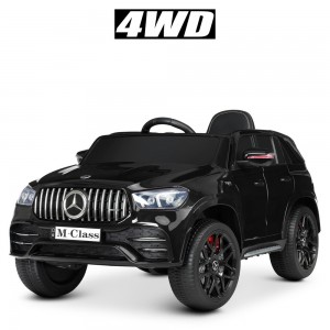 Детский одноместный электромобиль Машина Джип 4WD M 4781EBLRS-2 Mercedes мягкое сидение, автопокраска, черный