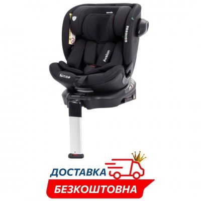 Автокресло детское с опорной ножкой поворотное вес 0-36кг isofix Carrello Avalon (CRL-8805 Absolute Black)