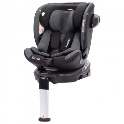 Автокресло детское с опорной ножкой поворотное вес 0-36кг isofix Carrello Avalon (CRL-8805 Harbor Grey)