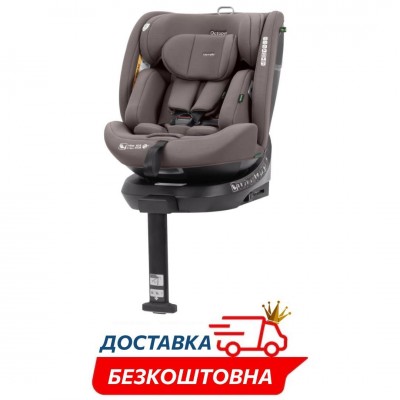 Автокресло детское с опорной ножкой поворотное вес 0-36кг isofix Carrello Octopus (CRL-16002 Sandstone Beige)