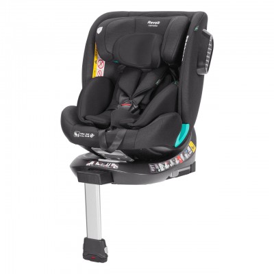 Автокресло детское с опорной ножкой поворотное вес 0-36кг isofix Carrello Revolt (CRL-15805/1 Space Black)