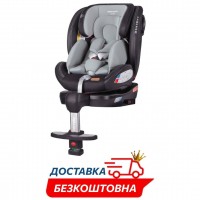 Автокресло детское с опорной ножкой поворотное вес 0-36кг isofix Carrello Asteroid+ (CRL-15801 Shale Grey)
