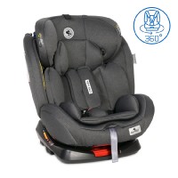 Автокрісло-ребордер дитяче поворотне вага 0-36кг isofix Lorelli (Lynx Black Graphite)