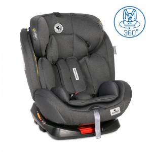 Автокресло-ребордер детское поворотное вес 0-36кг isofix Lorelli (Lynx Black Graphite)