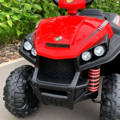 Дитячий електромобіль Квадроцикл M 4131EL-3 шкіряне сидіння, одномісний, MP3, музика, світло / червоний