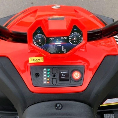 Дитячий електромобіль Квадроцикл M 4131EL-3 шкіряне сидіння, одномісний, MP3, музика, світло / червоний