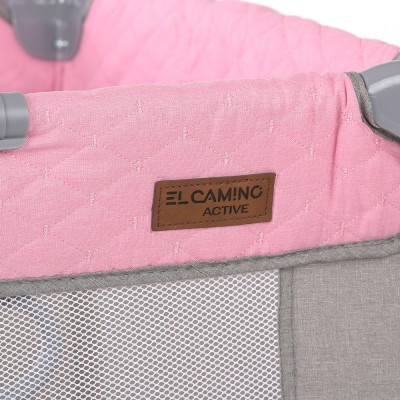 Квадратний дитячий Манеж EL CAMINO ME 1097 CASTLE Pink Gray Льон рожевий Квадратний дитячий Манеж EL CAMINO ME 1097 CASTLE Pink Gray Льон рожевий