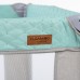 Квадратный детский Манеж EL CAMINO ME 1097 CASTLE Mint Gray Лен