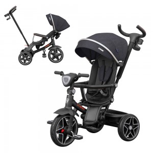 Велосипед-коляска триколісний з ручкою (колясочний велосипед) Tilly Dynamic (T-3810 BLACK )