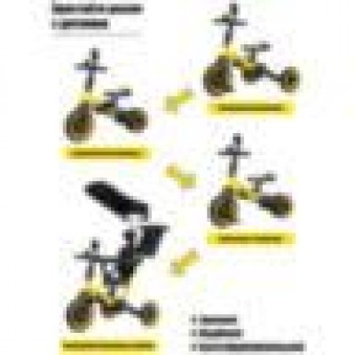 Детский беговел-велобег трансформер 6в1 Maraton Tri-cycle Cruiser Versa с родительской ручкой Yellow