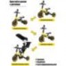Детский беговел-велобег трансформер 6в1 Maraton Tri-cycle Cruiser Versa с родительской ручкой Yellow