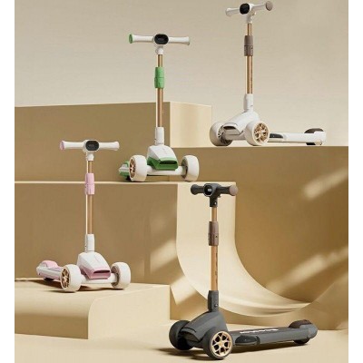 Світломузичний дитячий самокат Maraton Lambo 2-в-1 з ліхтариком і регульованим кермом, чорний