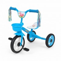 Детский трехколесный велосипед Bambi M 1657 – комфорт и стиль для малышей,  с корзинкой и кисточками