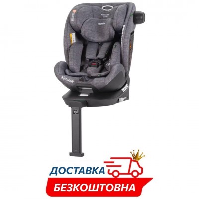 Автокресло детское универсальное поворотное с опорной стойкой ISOFIX Carrello Meteorit+ CRL-17515 Marble Grey