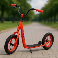 Взрослый Подростковый самокат скутер двухколесный iTrike SR2-043-1-R надувные колеса с ручным тормозом красный Взрослый Подростковый самокат скутер двухколесный iTrike SR2-043-1-R надувные колеса с ручным тормозом красный