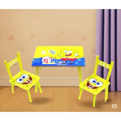 Столик для детей с героями Sponge Bob + 2 стула Tilly W02-5361 — для игр, рисования и обеда Столик для детей с героями Sponge Bob + 2 стула Tilly W02-5361 — для игр, рисования и обеда