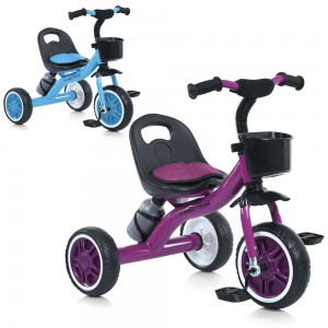 Дитячий триколісний велосипед з переднім кошиком та пляшечкою TURBO TRIKE M 3197-1 (2 кольори)