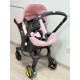 Дитяча складна коляска-автокрісло 2в1 для дівчинки Maraton S800 pink