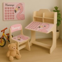 Детская регулируемая парта со стульчиком растишка Bambi W 2071-74-1 Фламинго розовая