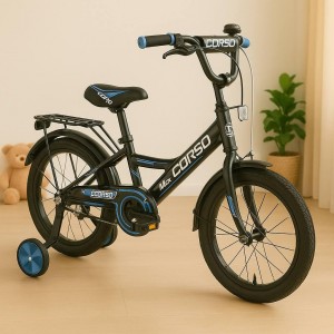 Детский двухколесный велосипед Corso колеса 16 дюймов CL-16 P 6633 черный