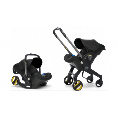 Детская складная коляска-автокресло 2в1 для девочки и мальчика Maraton S800 black