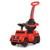 Детская МАШИНКА каталка толокар Bambi M 4739-3 Джип с родительской ручкой / красная