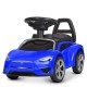 Машина каталка толокар BAMBI M 4317L-4 музыка свет кожаное сидение синяя
