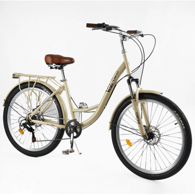 Городской велосипед 26 дюймов с заниженной рамой Shimano 21 скорость Corso «Viola» VL-26704 женский Городской велосипед 26 дюймов с заниженной рамой Shimano 21 скорость Corso «Viola» VL-26704 женский