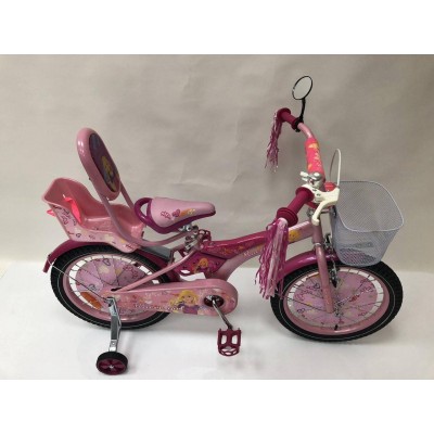 Детский двухколесный велосипед 18 дюймов с сидением для куклы и корзинкой Racer-girl для девочки